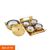 Gold Serving Set with PVD Coating - Farm House